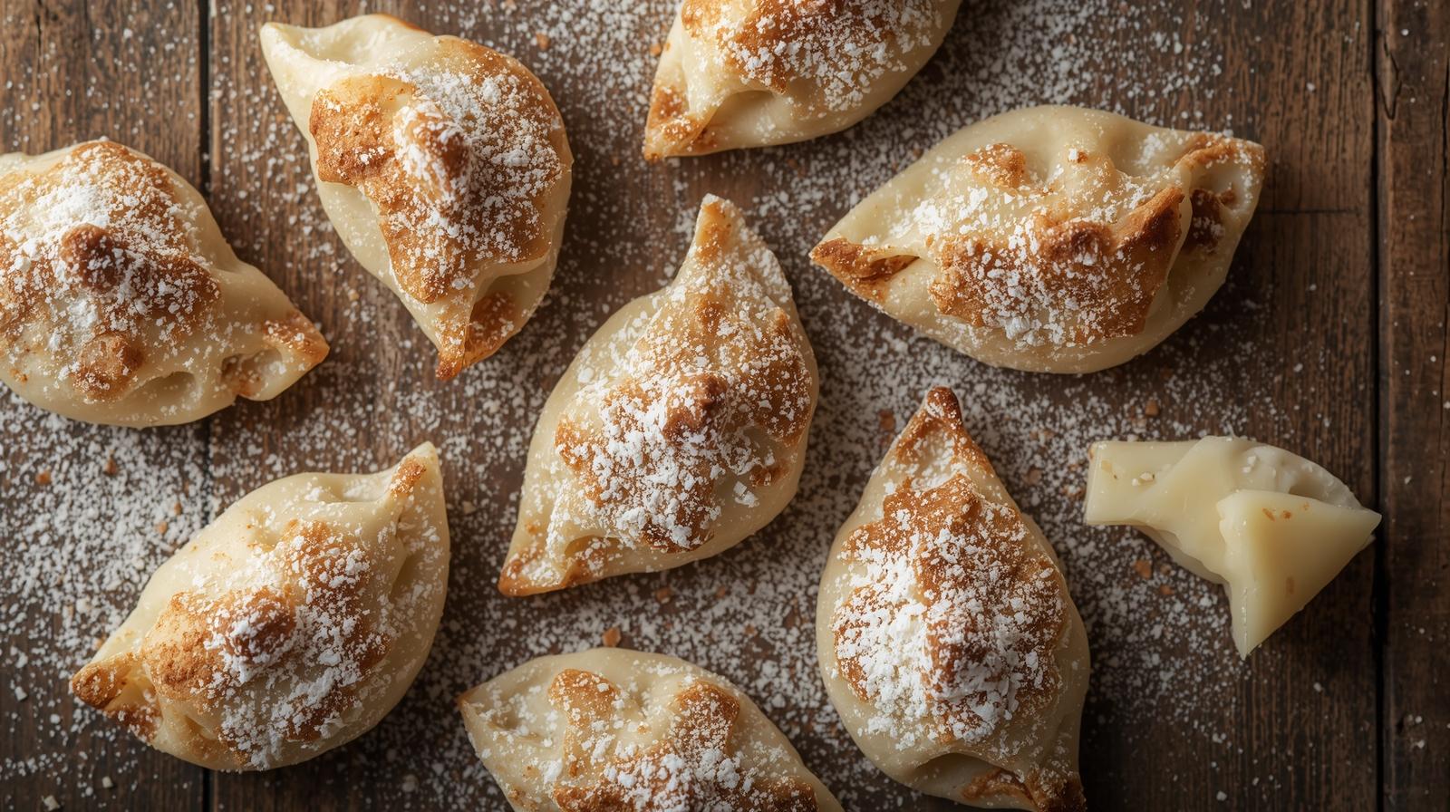 Pierogi mrożone z serem na słodko