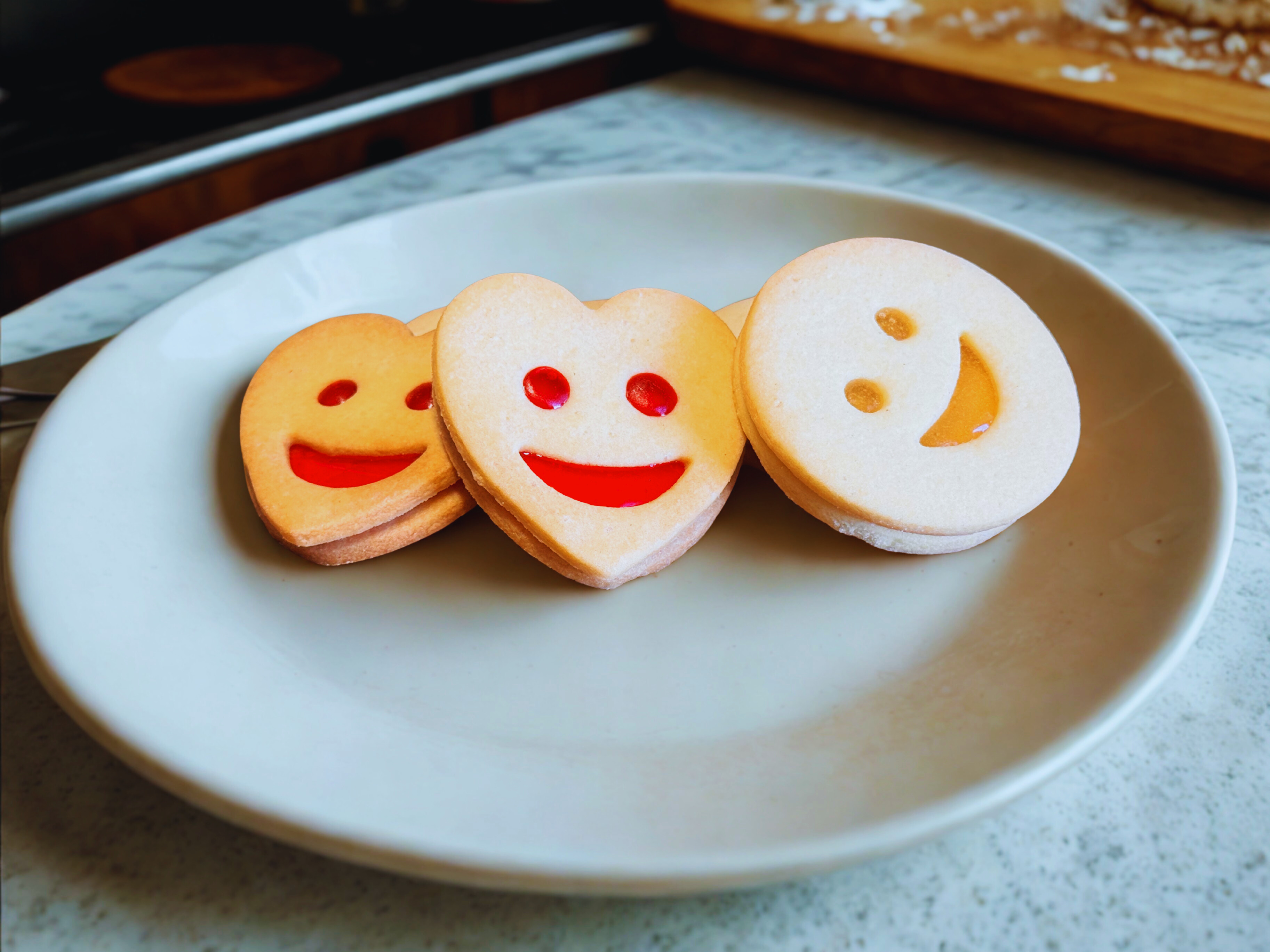 Kruche buźki z masą żelową